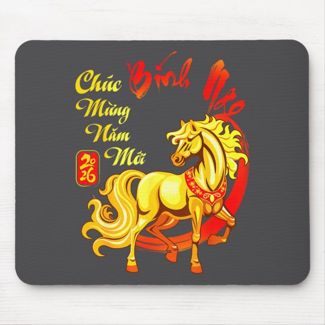Mousepad Chuc Mung Nam Moi Binh Ngo Ano Novo Lunar Vietnami (Frente)