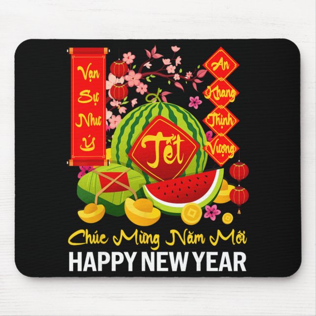 Mousepad Chuc Mung Nam Moi Happy Lunar New Year Vietnamese  (Frente)