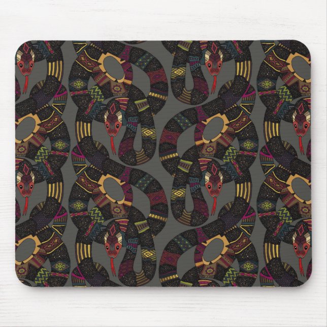 Mousepad chumbo de cobras geo (Frente)
