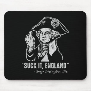 Mousepad Chupa Inglaterra Engraçado 4 de Julho George Washi