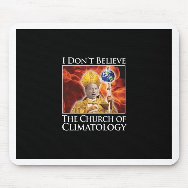 Mousepad church_of_climatology_blk_stkr (Frente)