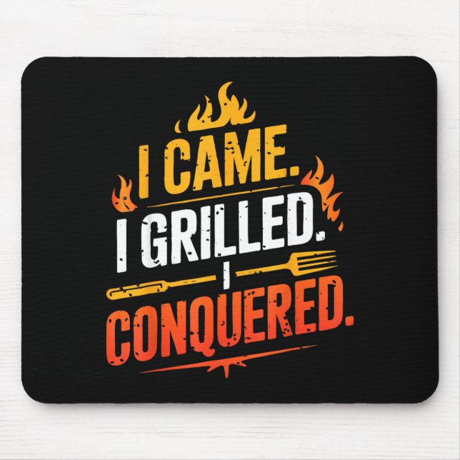 Mousepad Churrasco bbq piada grelhar mestre cozinheiro chef (Frente)
