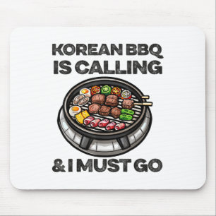 Mousepad Churrasco coreano engraçada Comida de churrasco co