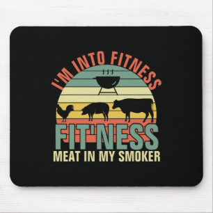 Mousepad Churrasco Engraçado Estou na Fitness Fit'ness Carn
