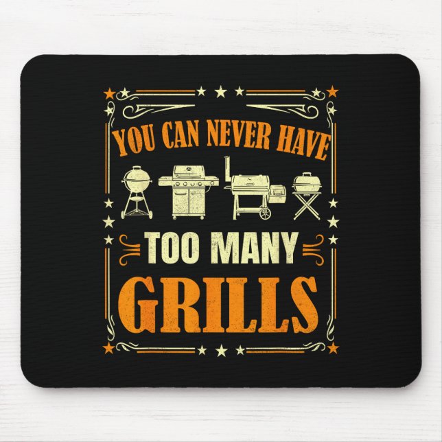 Mousepad Churrasco Engraçado Você Nunca Pode Ter Demais (Frente)