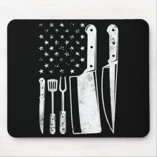 Mousepad Churrasco feminino bandeira dos eua patriótico qua