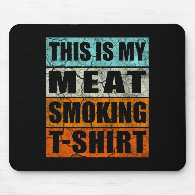 Mousepad Churrasco masculino com tema de fumante retrô - ca (Frente)