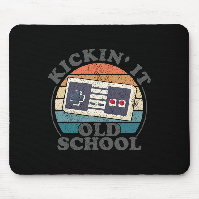 Mousepad Chutando o Velho Retro dos Anos 80 Video Game Jogo (Frente)