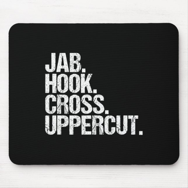 Mousepad Chute Boxe Engraçado Jab Gancho Cruz Uppercut  (Frente)