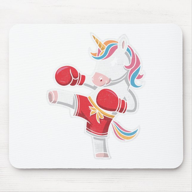 Mousepad Chute Boxe Unicórnio Kickboxing Kickboxe Chute Box (Frente)