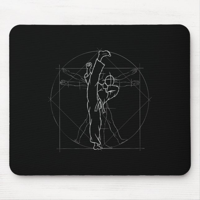 Mousepad Chute Giratório Kickboxing Kung Fu Mma Tae-kwon-do (Frente)