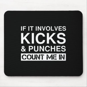 Mousepad Chutes Engraçados E Socos Kickboxing
