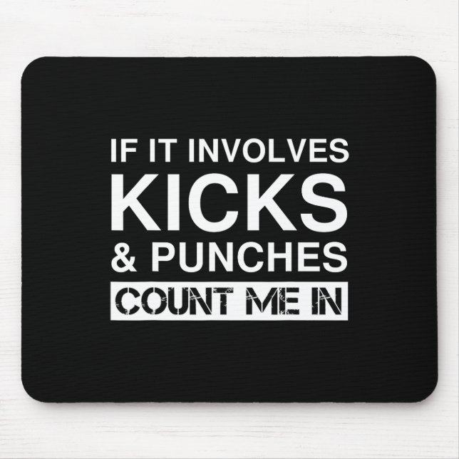 Mousepad Chutes Engraçados E Socos Kickboxing  (Frente)