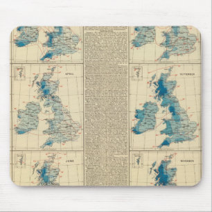 Mousepad Chuva, temperatura, Ilhas Britânicas