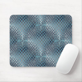 Mousepad Ciano desenhado que parece um emaranhado de redes