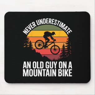 Mousepad Ciclismo Bicicleta Nunca Subestime Cara Velho Numa