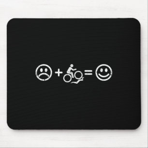 Mousepad Ciclismo de Montanha Deixa Feliz Bicicleta Mtb Gra