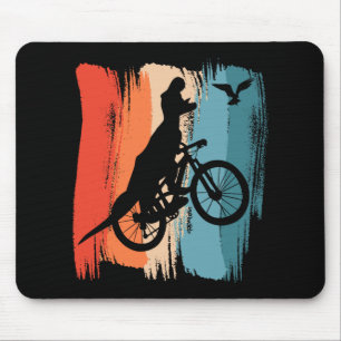 Mousepad Ciclismo T-rex Dinossauro Mountain Bike Dinossauro
