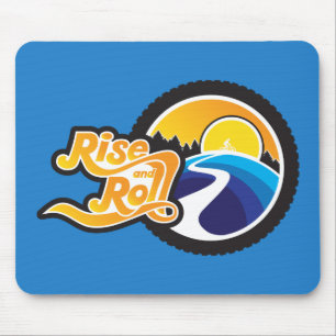 Mousepad ciclista da elevação e do rolo