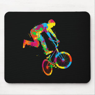 Mousepad Ciclista de BMX Stunt Meninos Crianças