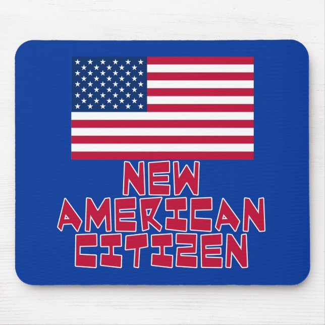 Mousepad Cidadão americano novo com bandeira americana (Frente)