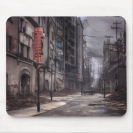 Mousepad Cidade abandonada | Posto Distopia Apocalíptica