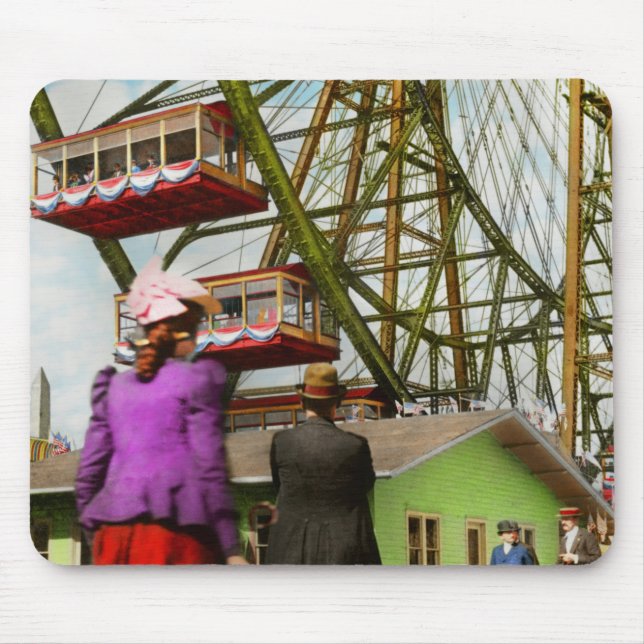 Mousepad Cidade - Chicago, IL - A primeira Roda Gigante 189 (Frente)