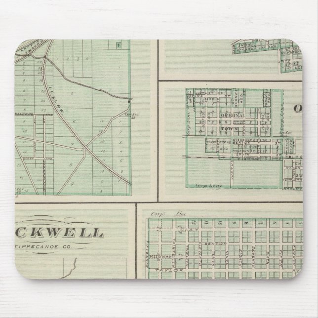Mousepad Cidade Corporativa de Fowler, Benton Co (Frente)