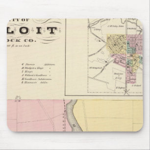 Mousepad Cidade de Beloit, Rock Co e Shullsburg