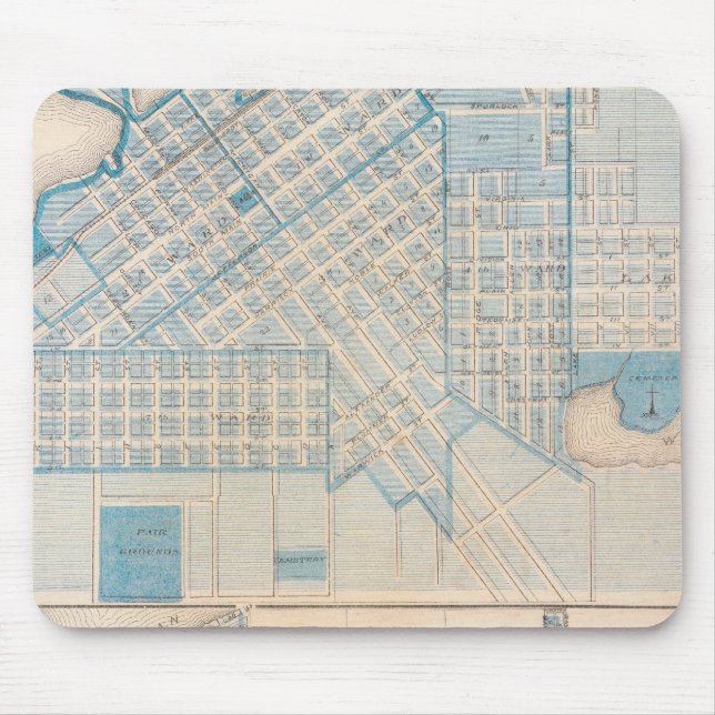 Mousepad Cidade de La Porte Michigan, La Porte Co (Frente)