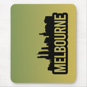 Mousepad Cidade de Melbourne Austrália Sumário de linha do 