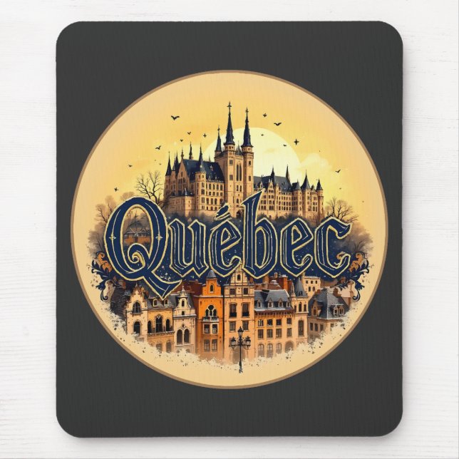 Mousepad Cidade de Quebec - Canadá (Frente)