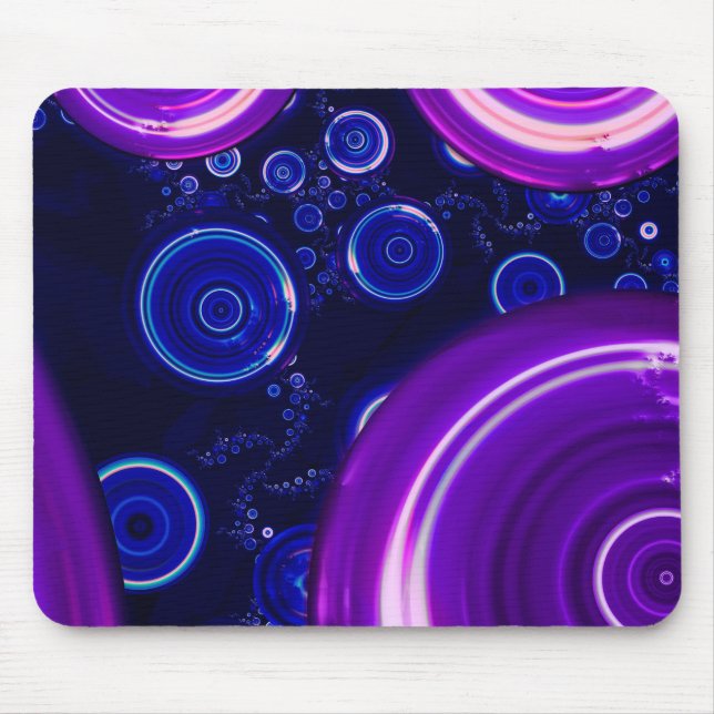 Mousepad Cidade do Fractal da luz do preto do abismo de (Frente)