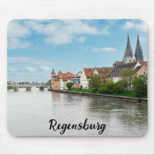 Mousepad Cidade histórica de Regensburg, Alemanha