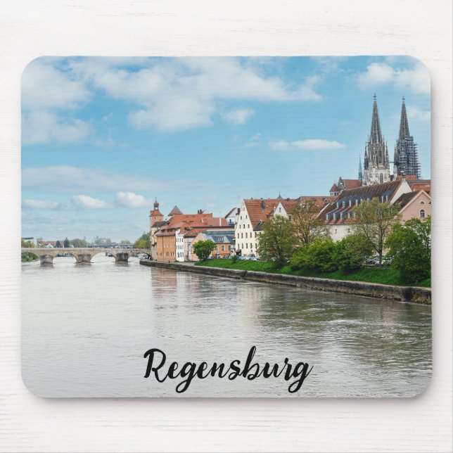Mousepad Cidade histórica de Regensburg, Alemanha (Frente)