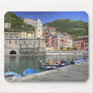 Mousepad Cidade na encosta de Vernazza, Cinque Terre, Ligúr