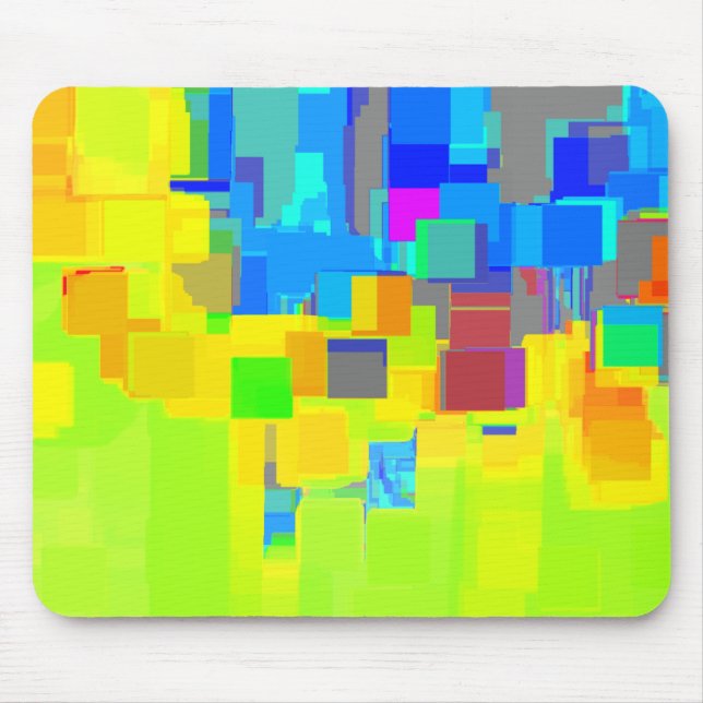 Mousepad "Cidade no Céu" Arte Geométrica (Frente)