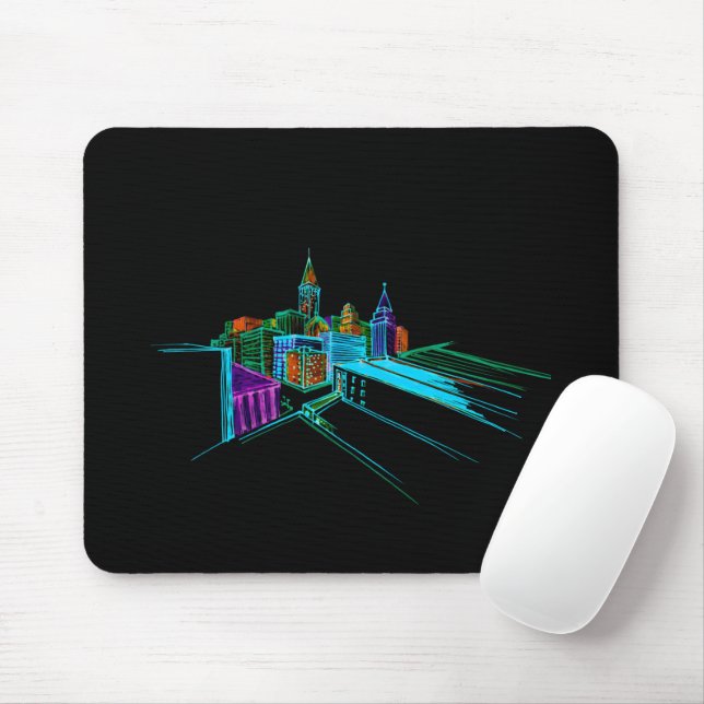 Mousepad Cidade vibrante (Com mouse)