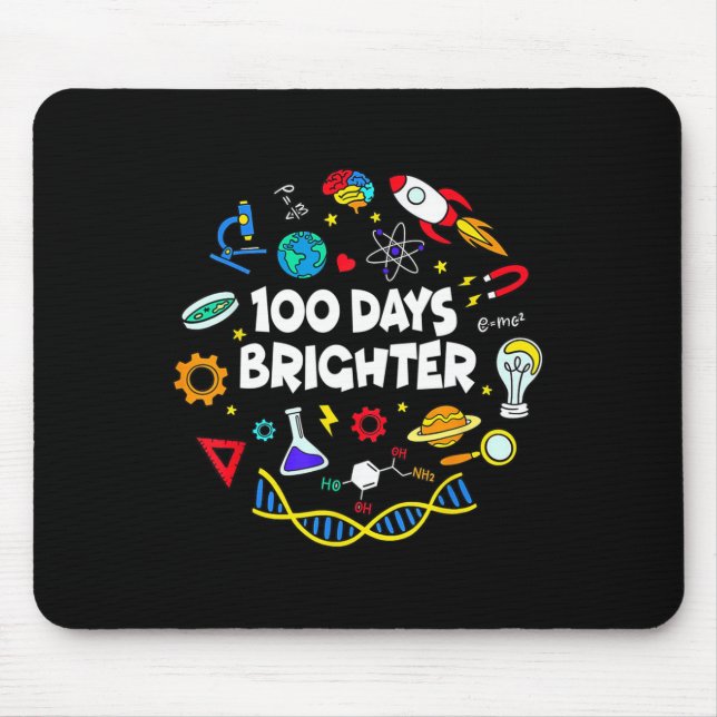 Mousepad Ciência 100 dias Brighter Student Happy 100º dia (Frente)