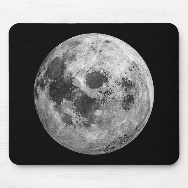Mousepad Ciência da Astronomia Espacial legal com Lua Cheia (Frente)