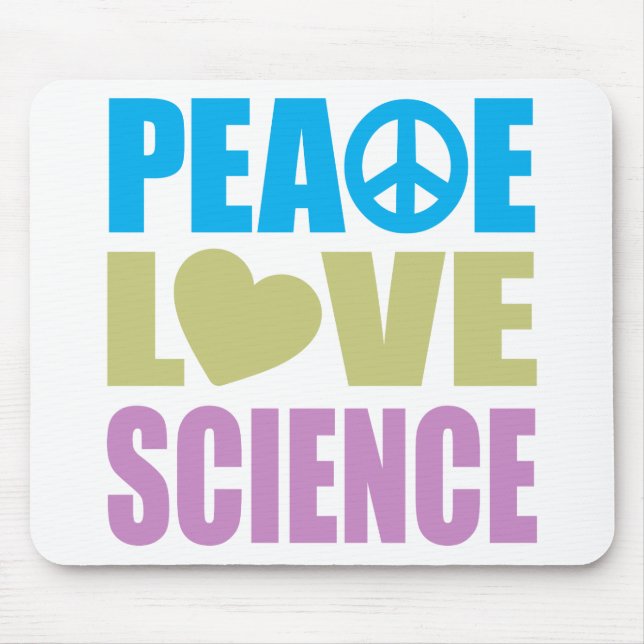 Mousepad Ciência do amor da paz (Frente)