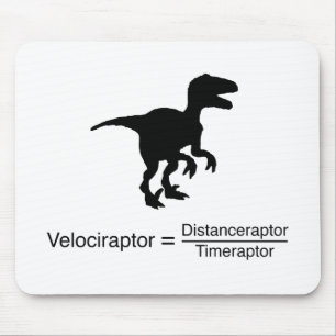 Mousepad ciência engraçada do velociraptor
