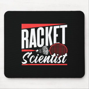 Mousepad Cientista de Raquete Amante Jogador de Partida de 