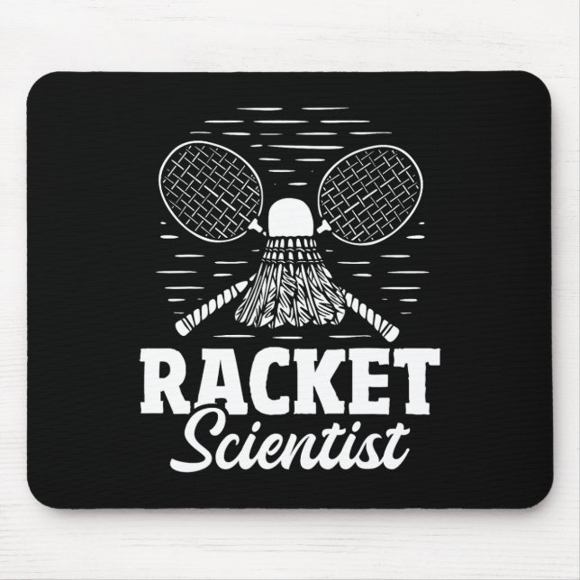 Mousepad Cientista em Racket - Atleta do Jogador de Badmint (Frente)