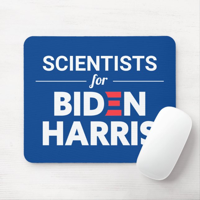 Mousepad Cientistas em Biden Harris Texto Personalizado Azu (Com mouse)