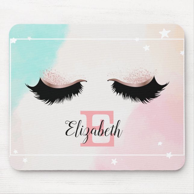 Mousepad Cílios Postiços Legais, Personalizados com Monogra (Frente)