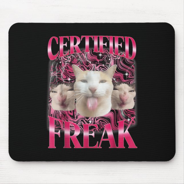 Mousepad Cimento de Comida de Pato Amaldiçoado Gato Engraça (Frente)