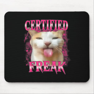 Mousepad Cimento de Comida de Pato Amaldiçoado Gato Engraça