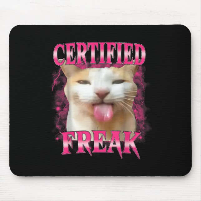 Mousepad Cimento de Comida de Pato Amaldiçoado Gato Engraça (Frente)