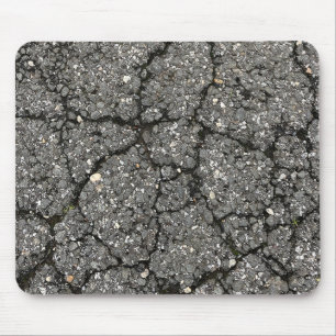 Mousepad Cimento de Pavimento na Rua Asfalto Preta